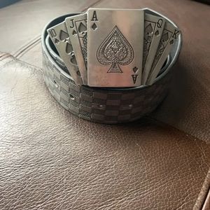 New ace of spades 47" belt & buckle set